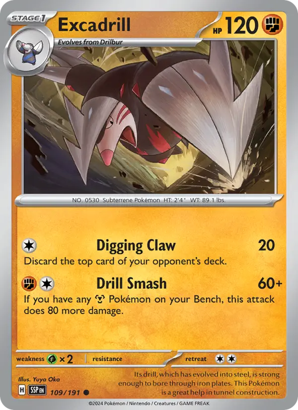 Excadrill 109 Surging Sparks Pokesingles