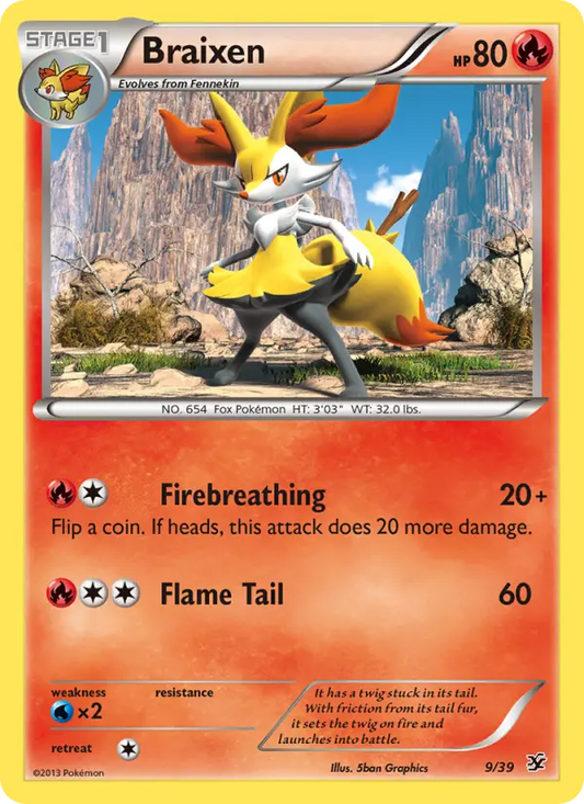 Braixen 9 Kalos Starter Set Pokesingles