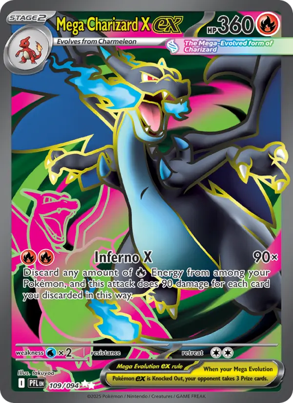 Mega Charizard X ex 109 Phantasmal Flames Pokesingles