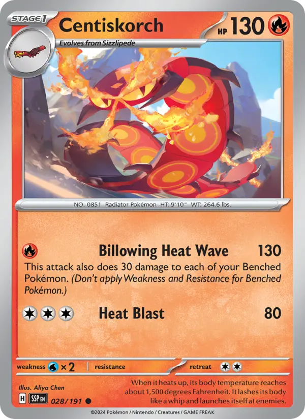 Centiskorch 28 Surging Sparks Pokesingles