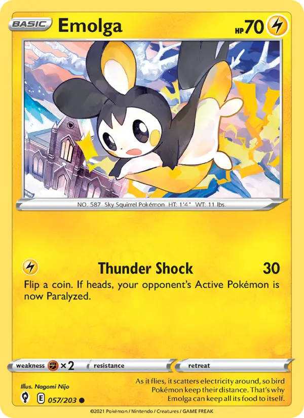 Emolga 57 Evolving Skies Pokesingles