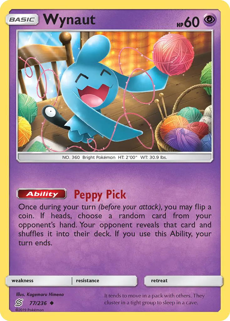 Wynaut 77 Unified Minds Pokesingles