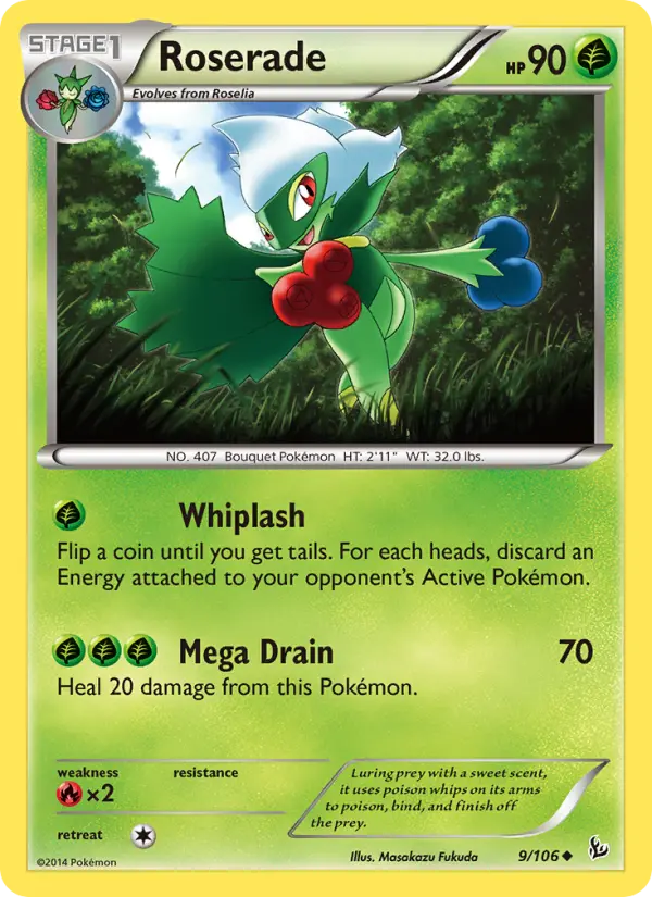 Roserade 9 Flashfire Pokesingles