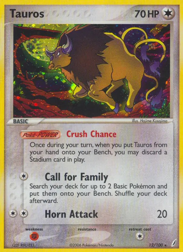 Tauros 12 Crystal Guardians Pokesingles