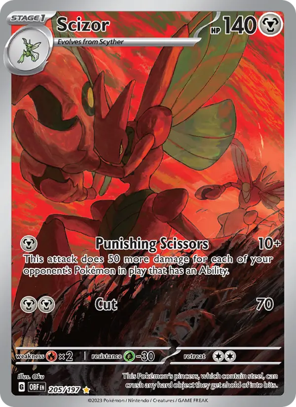 Scizor 205 Obsidian Flames Pokesingles