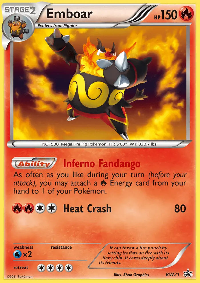 Emboar BW21 BW Black Star Promos Pokesingles