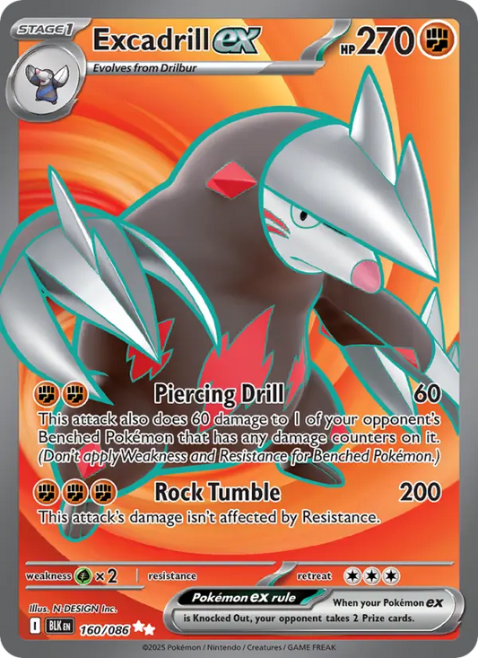 Excadrill ex 160 Black Bolt Pokesingles