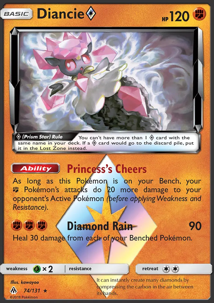 Diancie ◇ 74 Forbidden Light Pokesingles