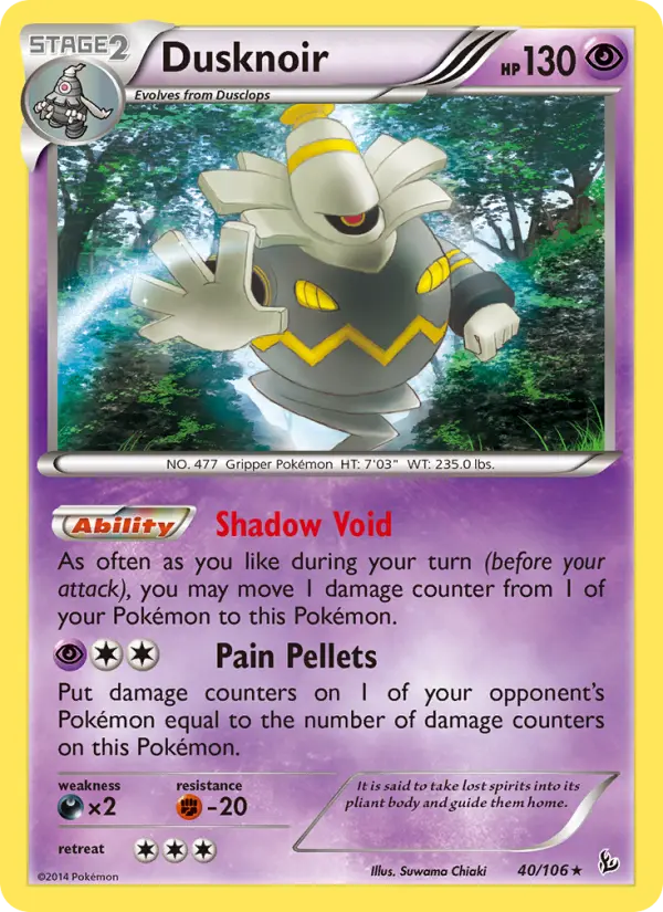 Dusknoir 40 Flashfire Pokesingles