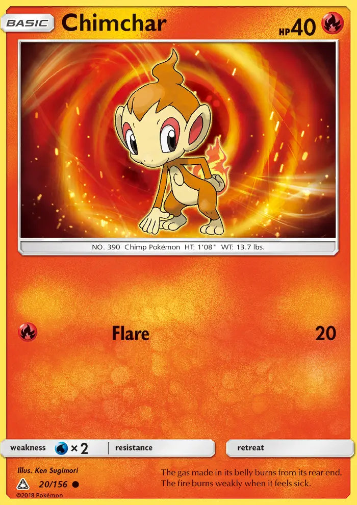 Chimchar 20 Ultra Prism Pokesingles