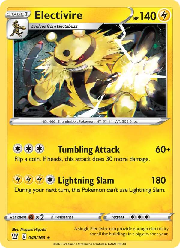 Electivire 45 Battle Styles Pokesingles