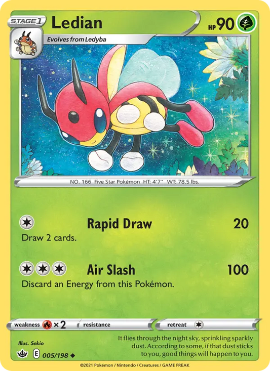 Ledian 5 Chilling Reign Pokesingles