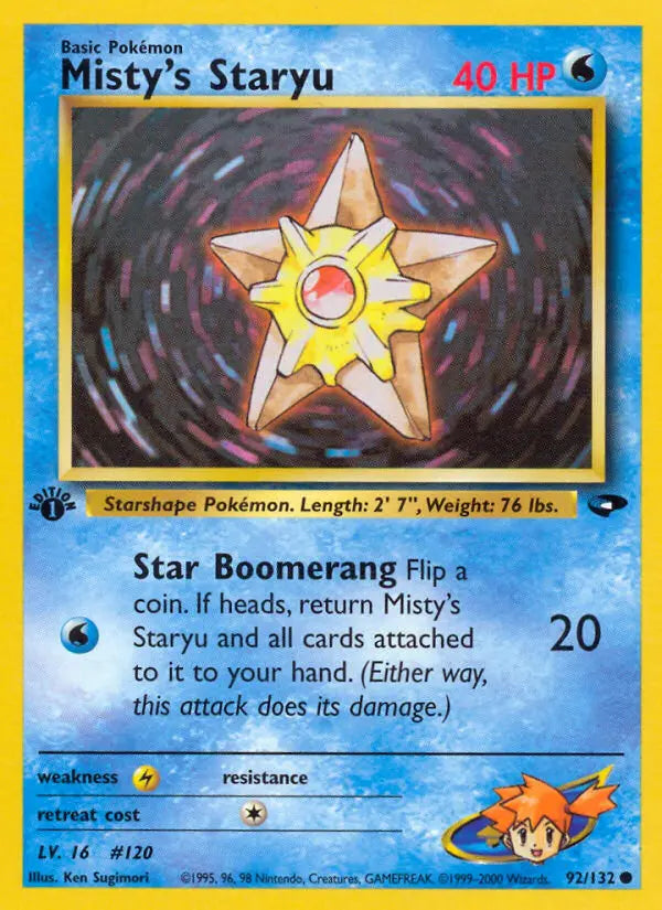 Misty's Staryu 92 Gym Challenge Pokesingles