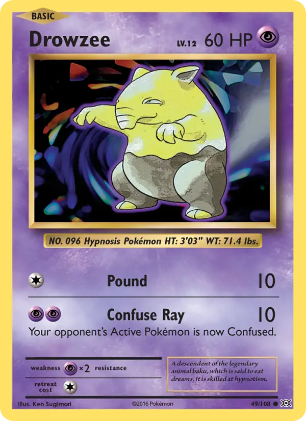Drowzee 49 Evolutions Pokesingles