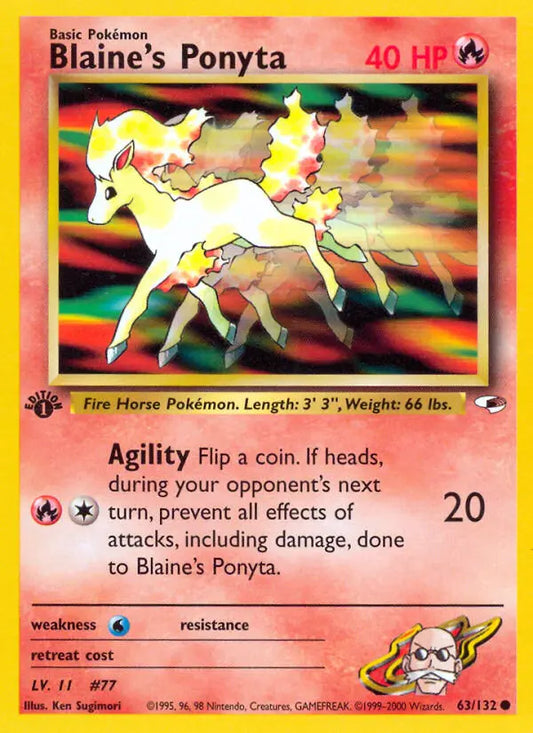 Blaine's Ponyta 63 Gym Heroes Pokesingles