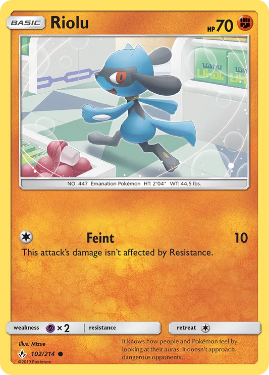 Riolu 102 Unbroken Bonds Pokesingles