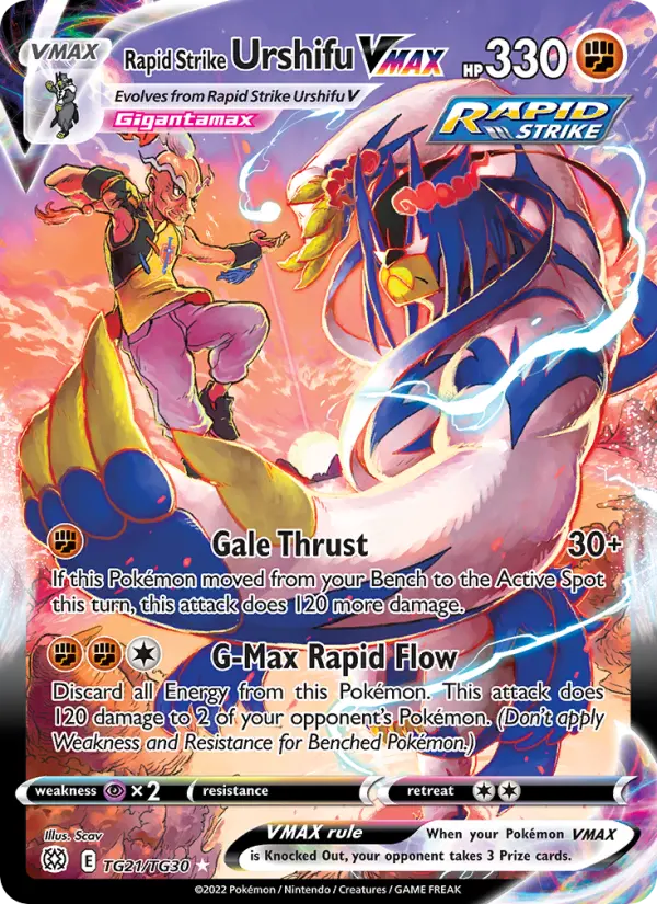 Rapid Strike Urshifu VMAX TG21 Brilliant Stars Pokesingles