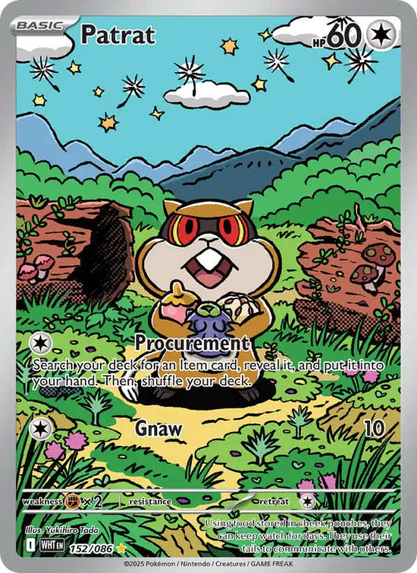 Patrat 152 White Flare Pokesingles