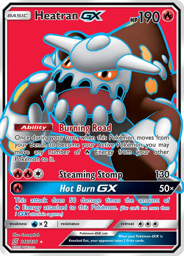 Heatran GX 216 Unified Minds Pokesingles
