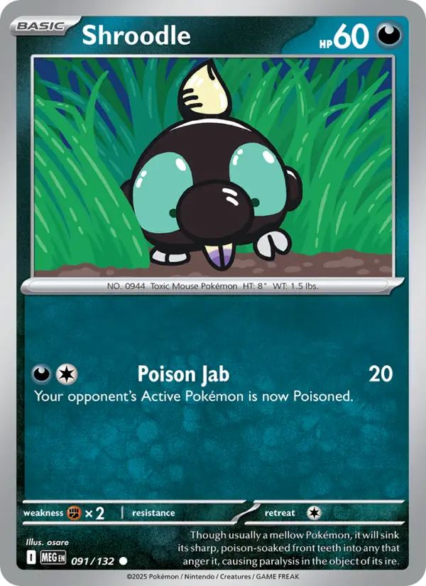 Shroodle 91 Mega Evolution Pokesingles
