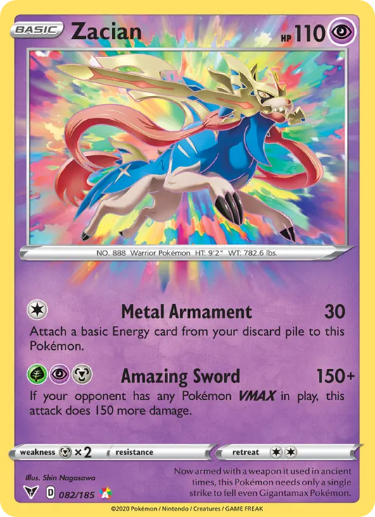 Zacian 82 Vivid Voltage Pokesingles