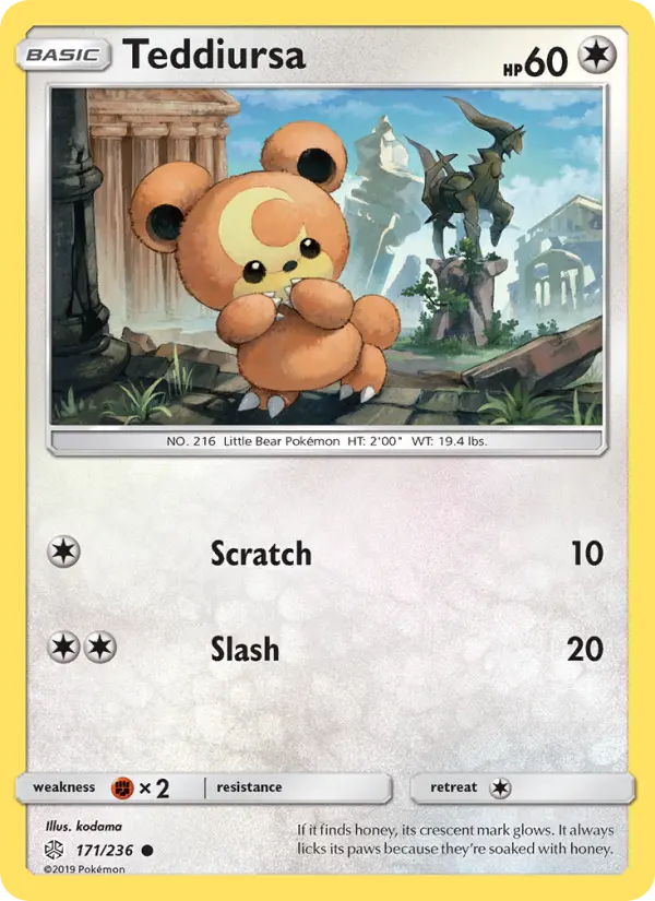 Teddiursa 171 Cosmic Eclipse Pokesingles