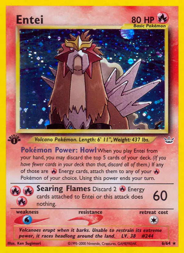 Entei 6 Neo Revelation Pokesingles