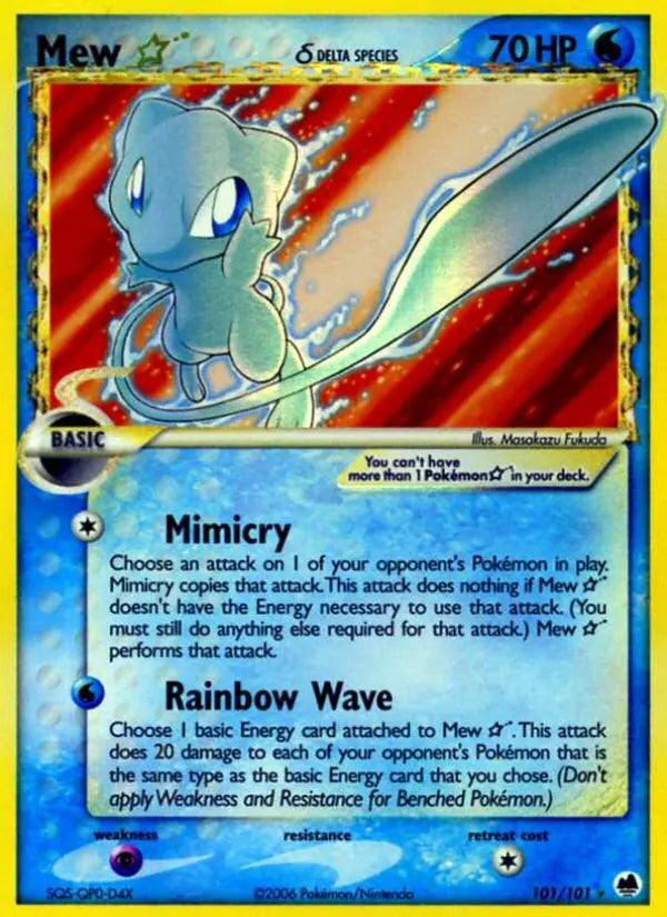 Mew Star δ 101 Dragon Frontiers Pokesingles