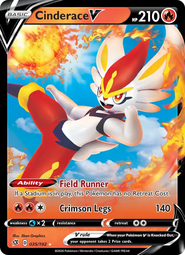 Cinderace V 35 Rebel Clash Pokesingles