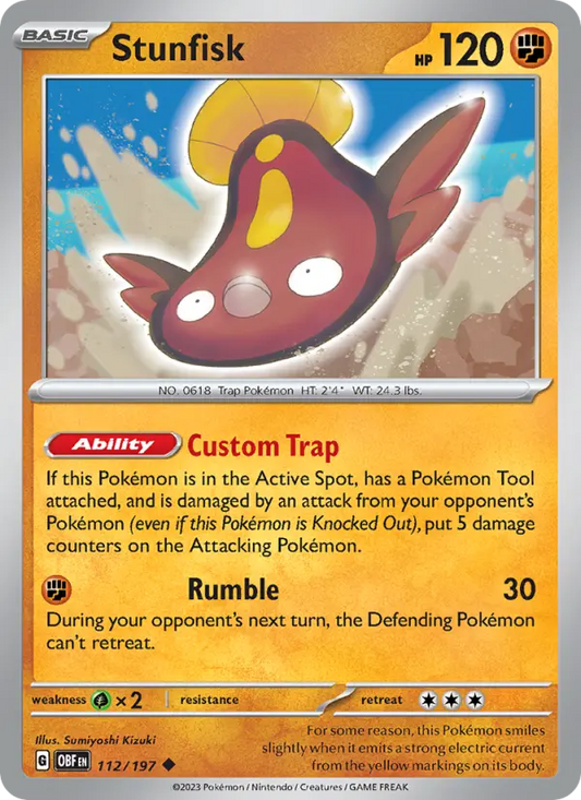 Stunfisk 112 Obsidian Flames Pokesingles