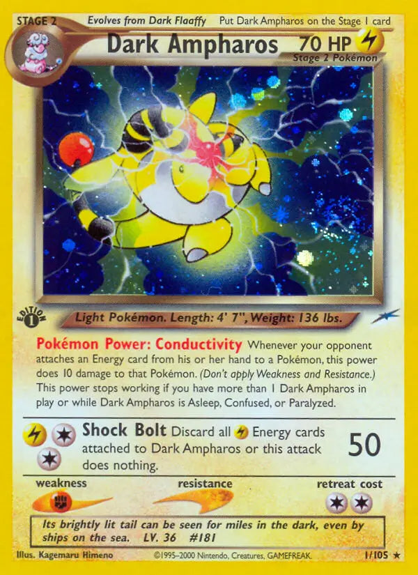 Dark Ampharos 1 Neo Destiny Pokesingles