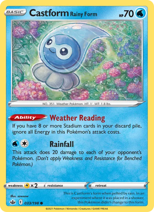 Castform Rainy Form 33 Chilling Reign Pokesingles