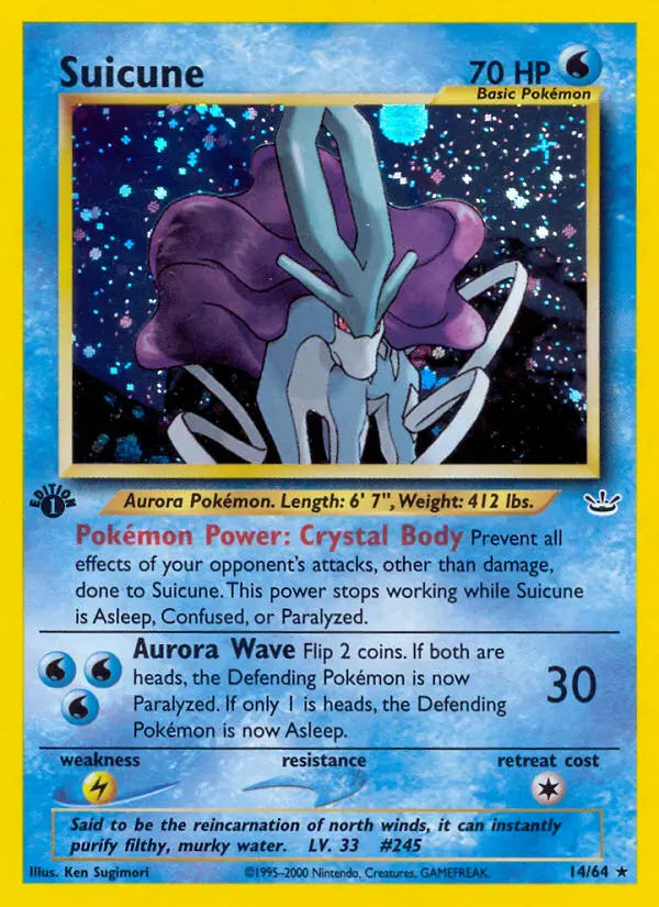 Suicune 14 Neo Revelation Pokesingles