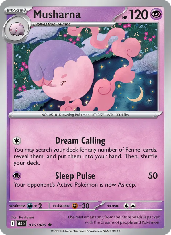 Musharna 36 Black Bolt Pokesingles