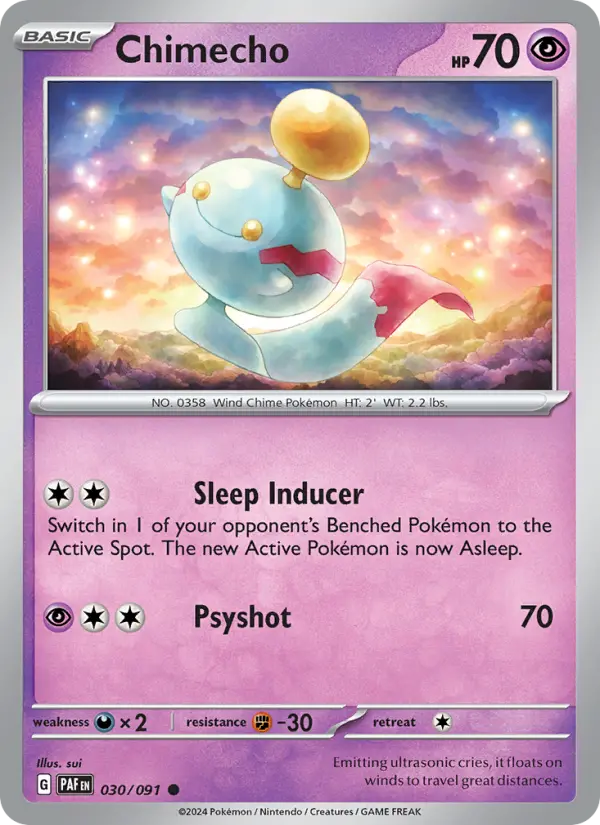 Chimecho 30 Paldean Fates Pokesingles