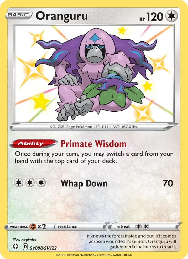 Oranguru SV098 Shining Fates Pokesingles