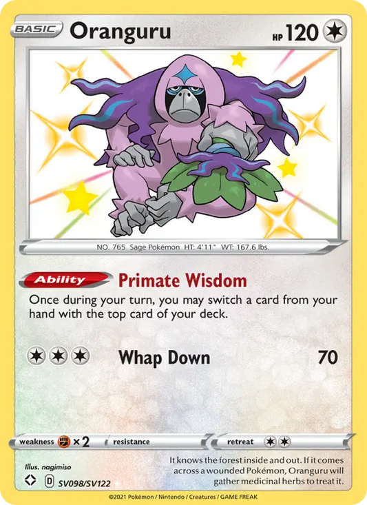 Oranguru SV098 Shining Fates Pokesingles
