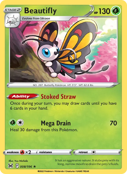Beautifly 8 Lost Origin Pokesingles
