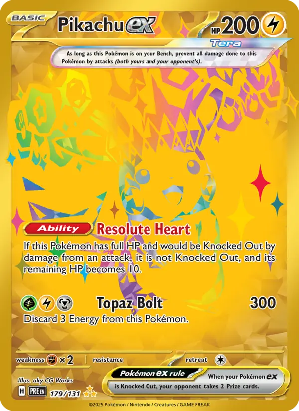 Pikachu ex 179 Prismatic Evolutions Pokesingles