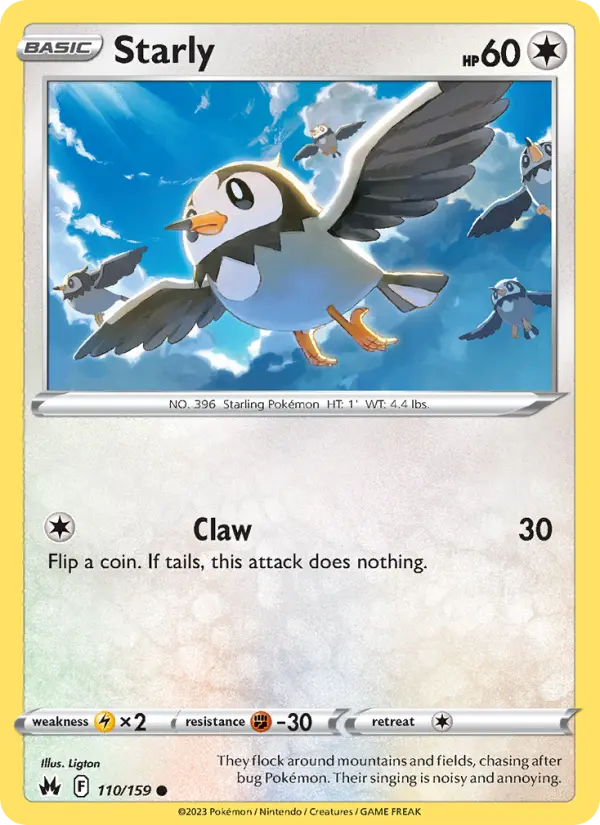 Starly 110 Crown Zenith Pokesingles