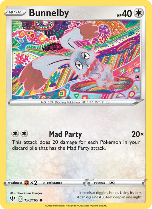 Bunnelby 150 Darkness Ablaze Pokesingles