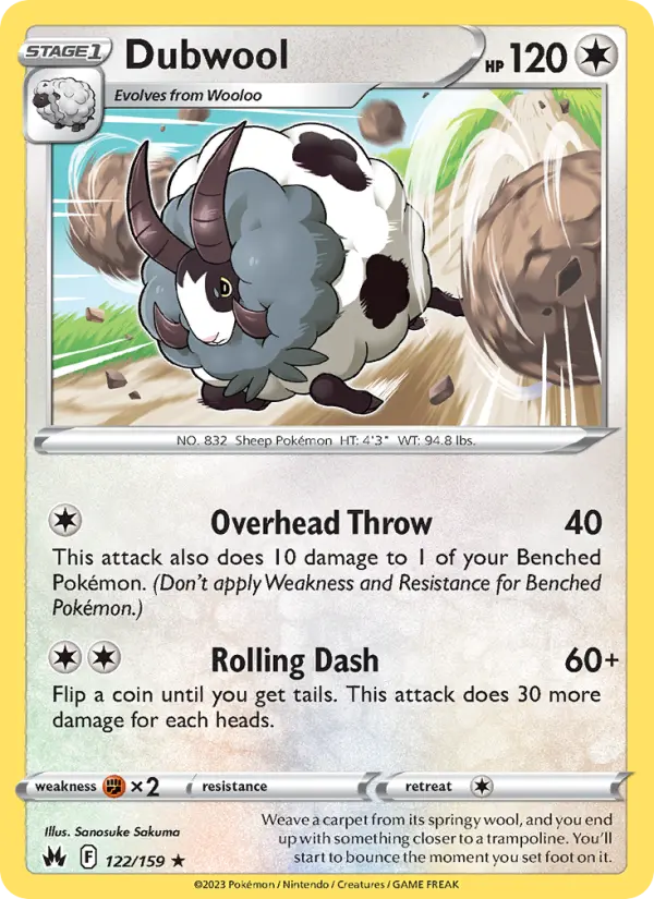 Dubwool 122 Crown Zenith Pokesingles
