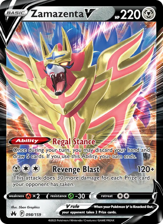 Zamazenta V 98 Crown Zenith Pokesingles