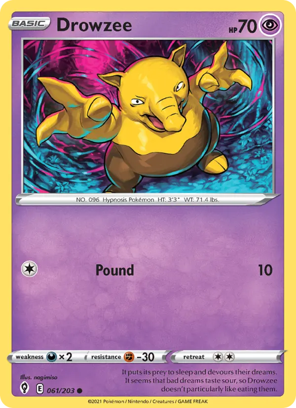 Drowzee 61 Evolving Skies Pokesingles