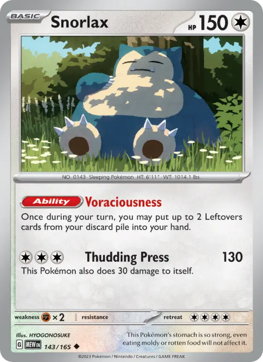 Snorlax 143 151 Pokesingles