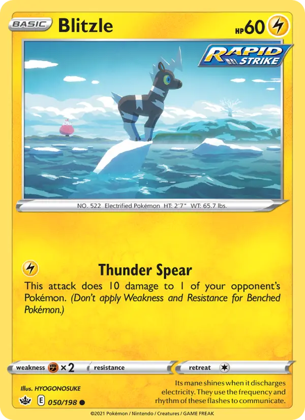 Blitzle 50 Chilling Reign Pokesingles