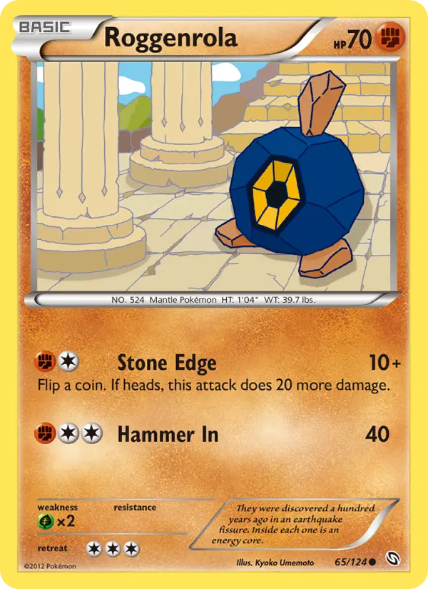 Roggenrola 65 Dragons Exalted Pokesingles