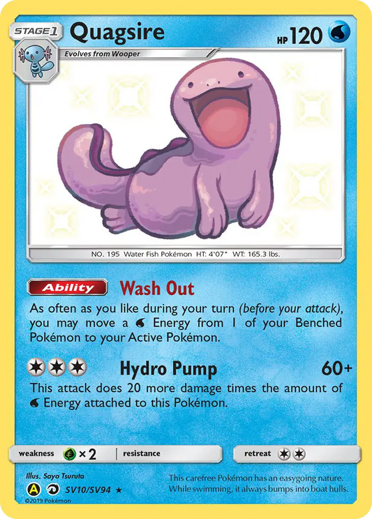 Quagsire SV10 Hidden Fates Shiny Vault Pokesingles