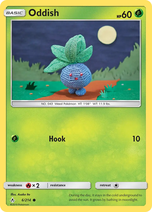 Oddish 6 Unbroken Bonds Pokesingles