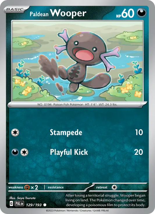 Paldean Wooper 129 Paldea Evolved Pokesingles